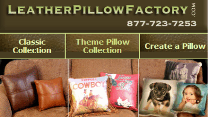 eshop at Leather Pillow Factory's web store for American Made products